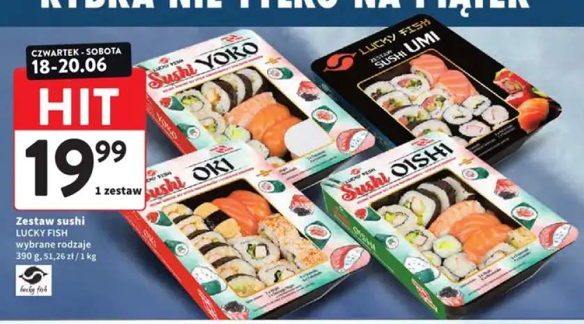 Zestaw sushi Yoko Lucky Fish +3 warianty