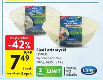 Śledź atlantycki koperkowy Lisner +1 wariant