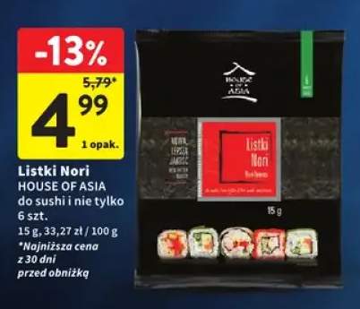 Listki Nori do sushi HOUSE OF ASIA 6-pak
