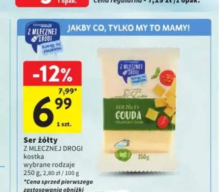 Ser żółty Gouda Z Mlecznej Drogi kostka