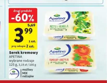 Serek kremowy Apetina Pesto i Rukola +1 wariant