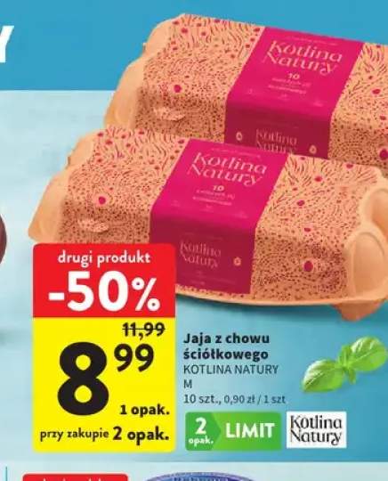 Jaja z chowu ściółkowego Kotlina Natury M