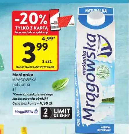 Maślanka Mrągowska naturalna