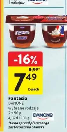 Jogurt Fantasia Snickers 2-pak +1 wariant