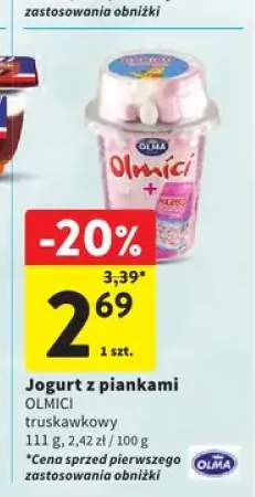 Jogurt z piankami Olmici truskawkowy