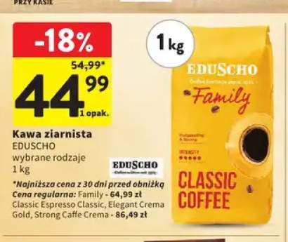 Kawa ziarnista Eduscho Elegant Crema Gold +2 warianty