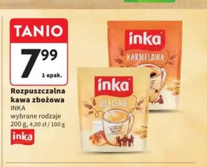Rozpuszczalna kawa zbożowa Inka Karmelowa +1 wariant