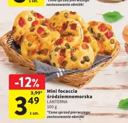 Mini focaccia śródziemnomorska Lanterna