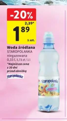 Woda źródlana Staropolanka Kids niegazowana