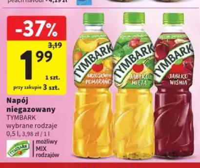 Napój niegazowany Tymbark Jabłko Mięta +2 warianty