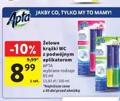 Żelowe krążki WC z podwójnym aplikatorem Apta leśne +1 wariant