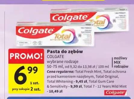 Pasta do zębów Colgate Total Fresh Mint +5 wariantów