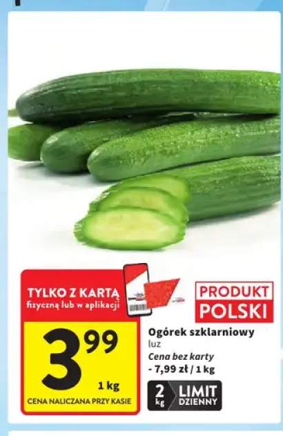 Ogórek szklarniowy luz