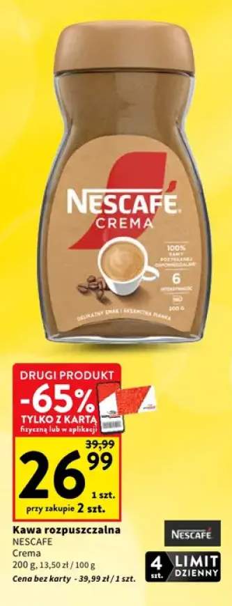Kawa rozpuszczalna Nescafe Crema