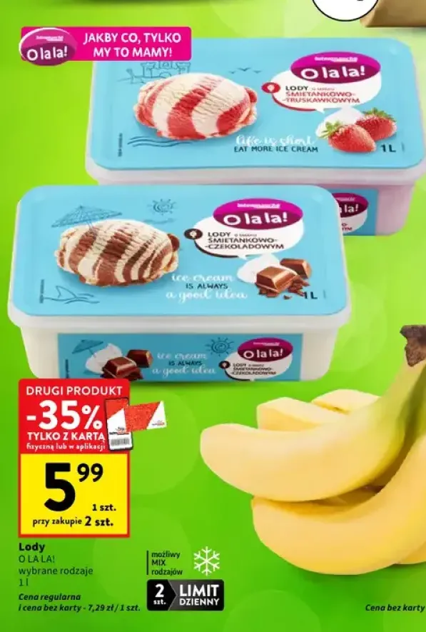 Lody śmietankowo-truskawkowe O la la! +1 wariant