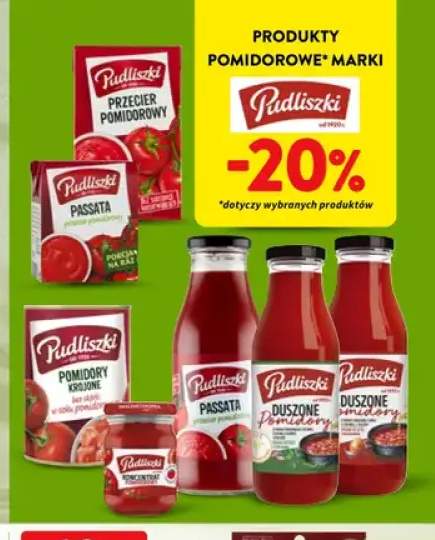 Produkty pomidorowe marki Pudliszki +5 wariantów