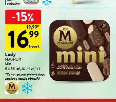 Lody Magnum Mini Classic Almond White Chocolate 6-pak