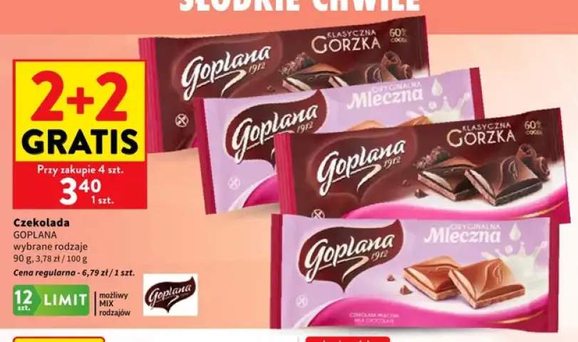 Czekolada Klasyczna Gorzka Goplana +1 wariant