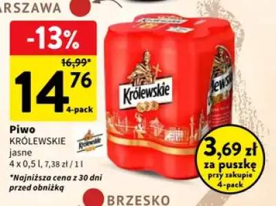 Piwo Królewskie jasne 4-pak