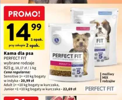 Karma dla psa Perfect Fit Sensitive 1+ bogata w indyka +2 warianty