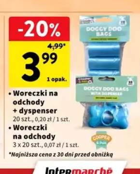 Woreczki na odchody z dyspenserem Cooper & Pals +1 wariant
