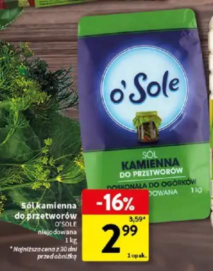 Sól kamienna do przetworów O'Sole