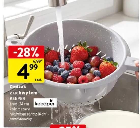 Cedzak z uchwytem Keeeper 24 cm