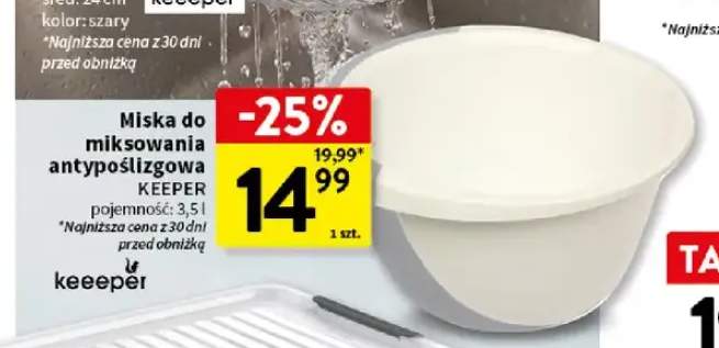 Miska do miksowania antypoślizgowa Keeeper 3,5 l