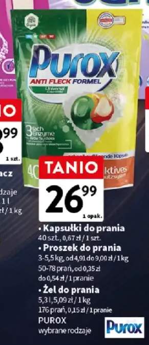 Kapsułki do prania Purox +2 warianty