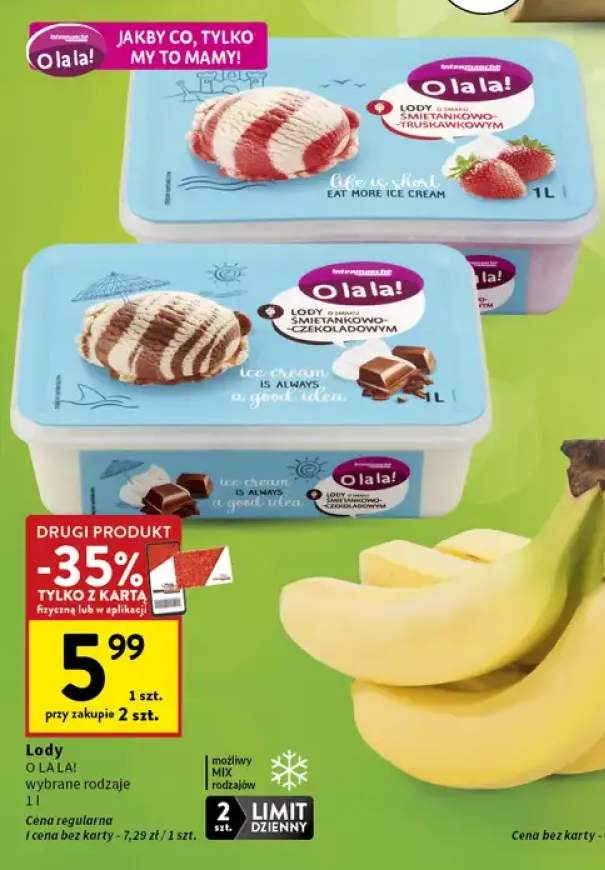 Lody śmietankowo-czekoladowe O la la! +1 wariant
