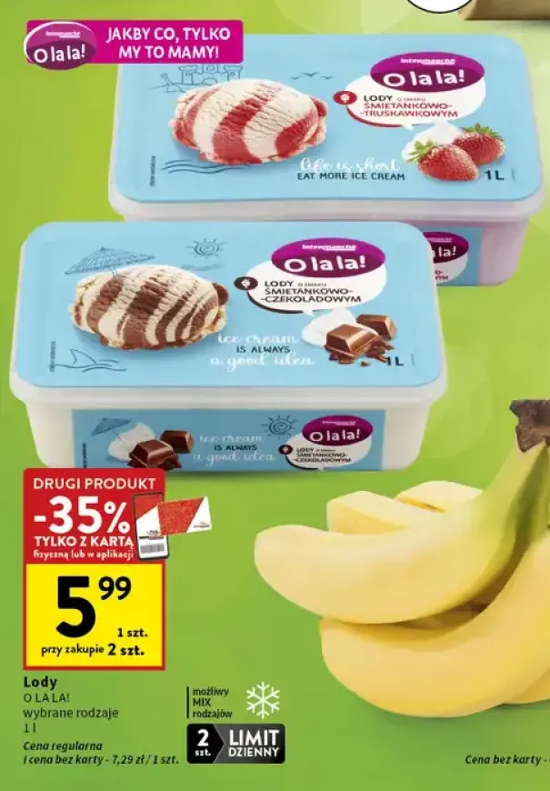 Lody śmietankowo-czekoladowe O la la! +1 wariant