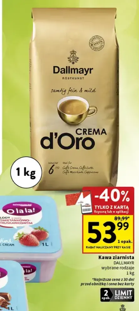 Kawa ziarnista Dallmayr Crema d'Oro