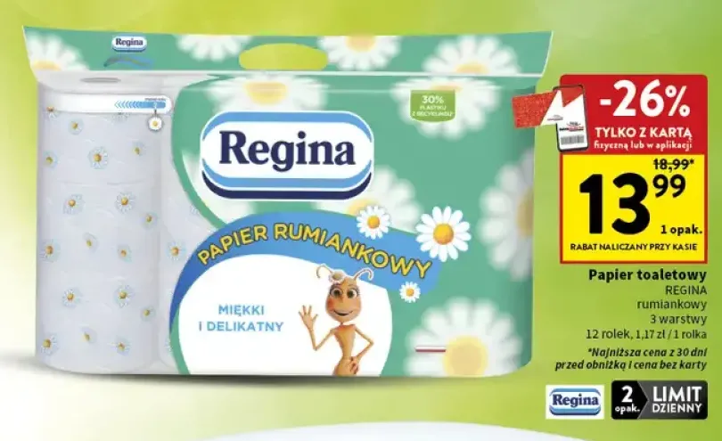 Papier toaletowy Regina rumiankowy
