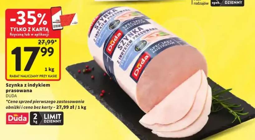 Szynka z indykiem prasowana Duda