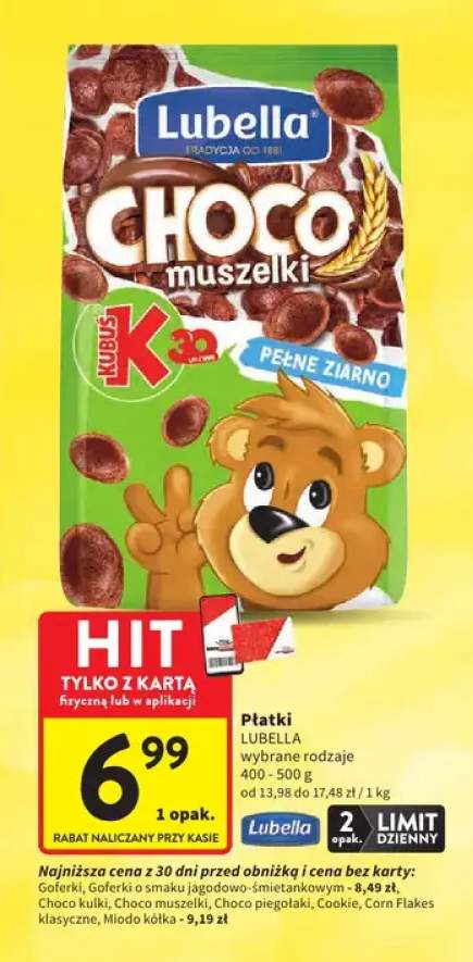 Płatki śniadaniowe Lubella Choco Muszelki