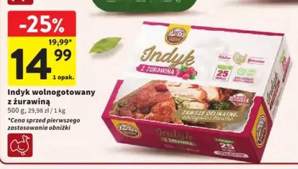 Indyk wolnogotowany z żurawiną