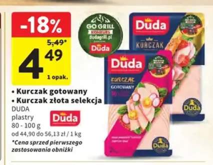Kurczak gotowany plastry Duda +1 wariant