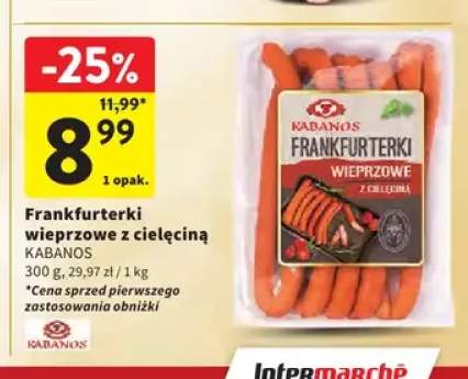 Frankfurterki wieprzowe z cielęciną Kabanos