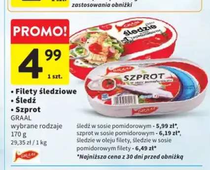 Śledź w sosie pomidorowym Graal +3 warianty