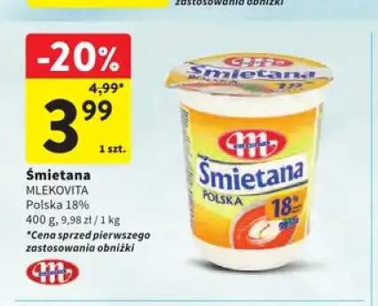 Śmietana Mlekovita Polska 18%