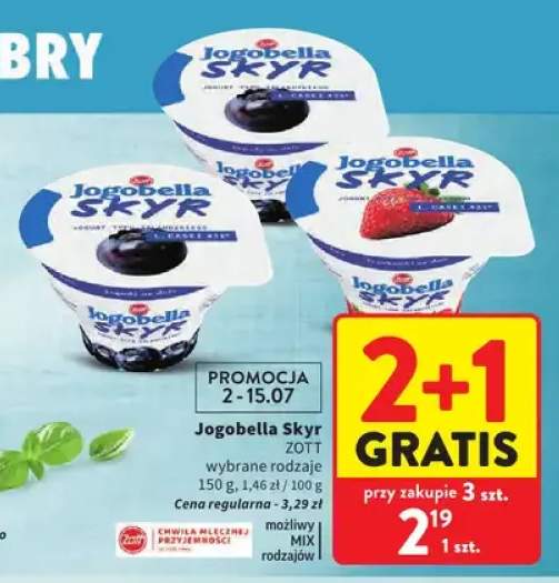Jogurt Jogobella Skyr jagodowy +1 wariant