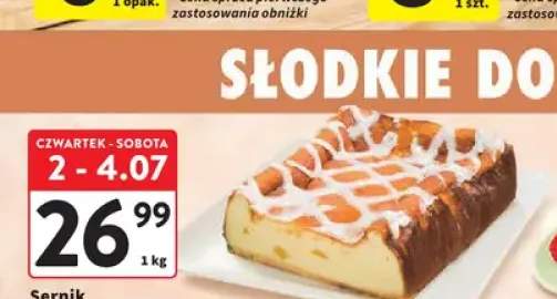 Sernik z brzoskwiniami