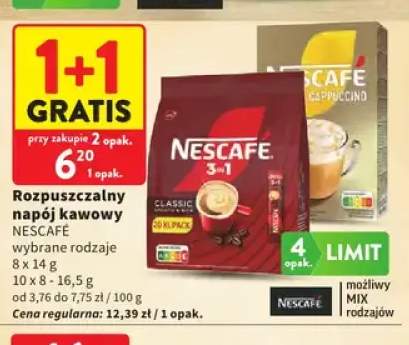 Rozpuszczalny napój kawowy Nescafé 3in1 Classic +1 wariant