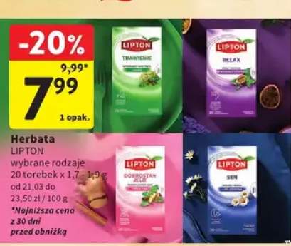 Herbata ziołowa Lipton Trawienie +3 warianty