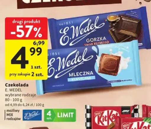 Czekolada gorzka smak espresso E. Wedel +1 wariant