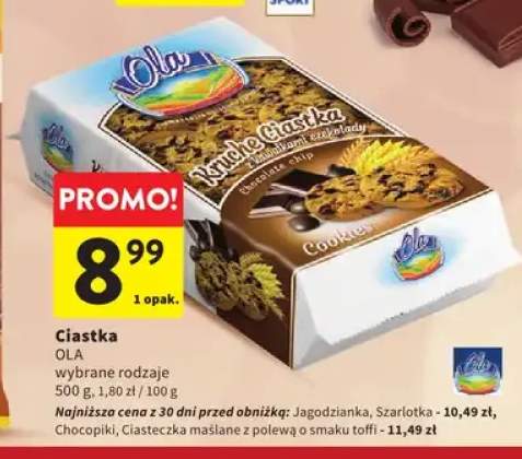 Kruche ciastka z kawałkami czekolady Ola