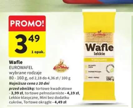 Wafle lekkie klasyczne Eurowafel +4 warianty