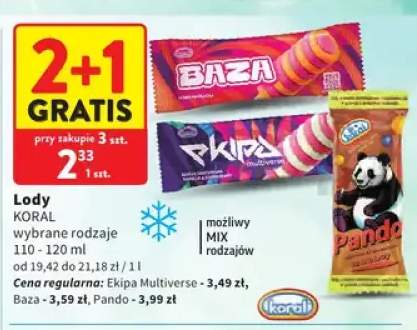 Lody Koral Baza +2 warianty