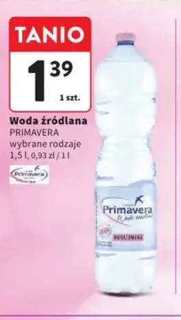 Woda źródlana Primavera niegazowana