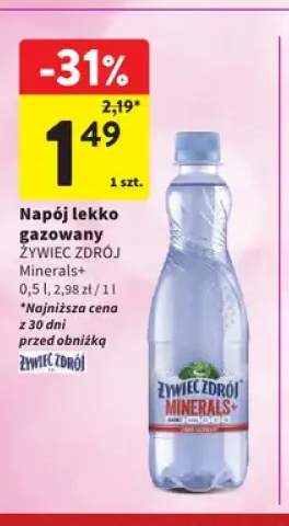 Napój lekko gazowany Żywiec Zdrój Minerals+